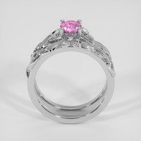 0.82 Ct. Purplish Pink Sapphire Ring, 14K White Gold 3