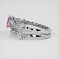 0.82 Ct. Purplish Pink Sapphire Ring, 14K White Gold 4
