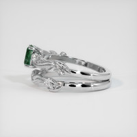 0.62 Ct. Bluish Green Sapphire Ring, 14K White Gold 4