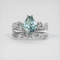 2.44 Ct. Sapphire Ring, 14K White Gold 1
