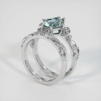 2.44 Ct. Sapphire Ring, 14K White Gold 2
