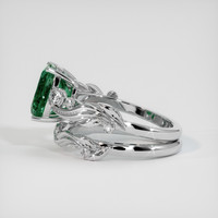 3.08 Ct. Bluish Green Sapphire Ring, 14K White Gold 4