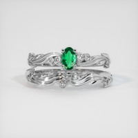 Emerald Ring 0.17 Ct., 18K White Gold Preview