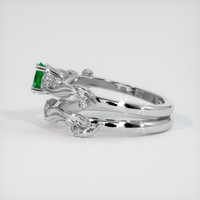 0.17 Ct. Emerald  Ring - 18K White Gold