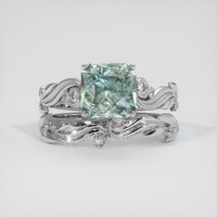 4.10 Ct. Sapphire Ring, 18K White Gold 1