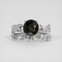 2.37 Ct. Color Change Sapphire Ring, 18K White Gold 1
