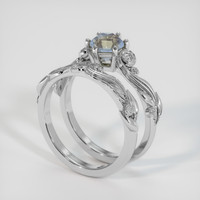 1.14 Ct. Bi Color Sapphire Ring, 18K White Gold 2