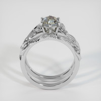 1.14 Ct. Bi Color Sapphire Ring, 18K White Gold 3