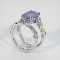 5.38 Ct. Purple Sapphire Ring, 18K White Gold 2