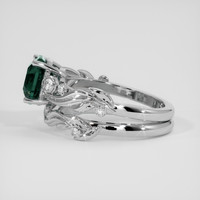 2.57 Ct. Bluish Green Sapphire Ring, 18K White Gold 4
