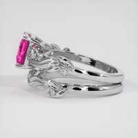 2.01 Ct. Pink Sapphire Ring, 18K White Gold 4