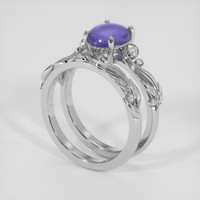 2.41 Ct. Purple Sapphire Ring, 18K White Gold 2