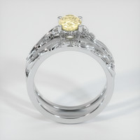 0.91 Ct. Yellow Sapphire Ring, 18K White Gold 3