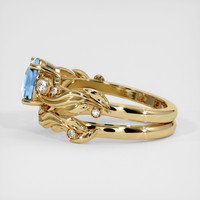 1.22 Ct. Bi Color Sapphire Ring, 10K Yellow Gold 4