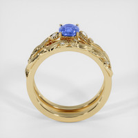 3.30 Ct. Blue Sapphire Ring, 14K Yellow Gold 3