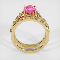 2.21 Ct. Pink Sapphire Ring, 14K Yellow Gold 3