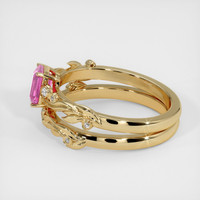 0.68 Ct. Pink Sapphire Ring, 14K Yellow Gold 4