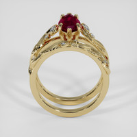 1.27 Ct. Purplish Red Ruby Ring, 14K Yellow Gold 3