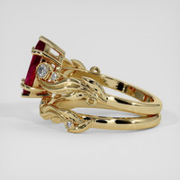 1.27 Ct. Purplish Red Ruby Ring, 14K Yellow Gold 4