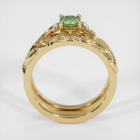 0.44 Ct. Green Sapphire Ring, 14K Yellow Gold 3
