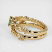 0.44 Ct. Green Sapphire Ring, 14K Yellow Gold 4