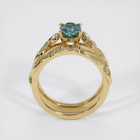 1.44 Ct. Greenish Blue Sapphire Ring, 14K Yellow Gold 3