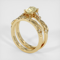 0.91 Ct. Yellow Sapphire Ring, 14K Yellow Gold 2