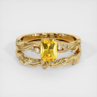 0.94 Ct. Yellow Sapphire Ring, 14K Yellow Gold 1