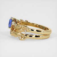 0.75 Ct. Blue Sapphire Ring, 18K Yellow Gold 4