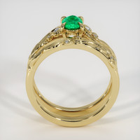 0.57 Ct. Emerald Ring, 18K Yellow Gold 3