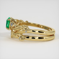 0.57 Ct. Emerald Ring, 18K Yellow Gold 4