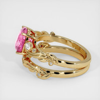 2.21 Ct. Pink Sapphire Ring, 18K Yellow Gold 4