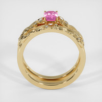 0.68 Ct. Pink Sapphire Ring, 18K Yellow Gold 3