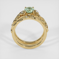 1.15 Ct. Green Sapphire Ring, 18K Yellow Gold 3