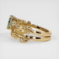 1.15 Ct. Green Sapphire Ring, 18K Yellow Gold 4