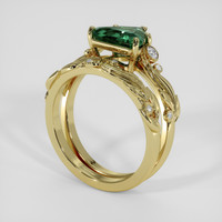 2.52 Ct. Green Sapphire Ring, 18K Yellow Gold 2