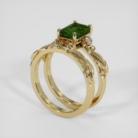 1.85 Ct. Yellowish Green Sapphire Ring, 18K Yellow Gold 2