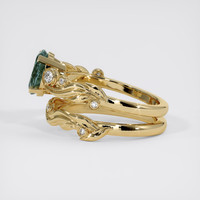 1.44 Ct. Greenish Blue Sapphire Ring, 18K Yellow Gold 4