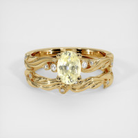 0.91 Ct. Yellow Sapphire Ring, 18K Yellow Gold 1