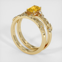 0.94 Ct. Yellow Sapphire Ring, 18K Yellow Gold 2