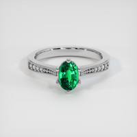 0.44 Ct. Emerald Ring, Platinum 950 1