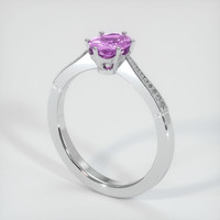 0.72 Ct. Pink Sapphire Ring, Platinum 950 2