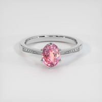 1.36 Ct. Padparadscha Sapphire Ring, Platinum 950 1