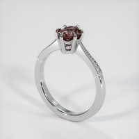 0.85 Ct. Brown Sapphire Ring, Platinum 950 2