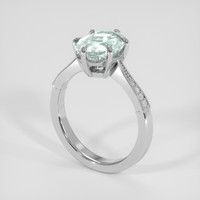 2.22 Ct. Green Beryl Ring, Silver 2