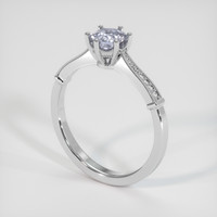 0.88 Ct. Violet Sapphire Ring, 10K White Gold 2