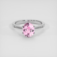 2.23 Ct. Pink Sapphire Ring, 14K White Gold 1