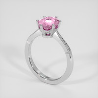 2.23 Ct. Pink Sapphire Ring, 14K White Gold 2