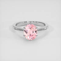 2.06 Ct. Pink Sapphire Ring, 14K White Gold 1