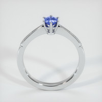 0.40 Ct. Blue Sapphire Ring, 18K White Gold 3